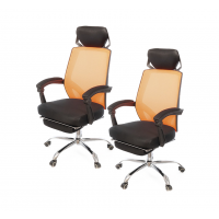 Комплект кресел АКЛАС Катран CH RL(L) 2 шт Черный (Черный Оранжевый)